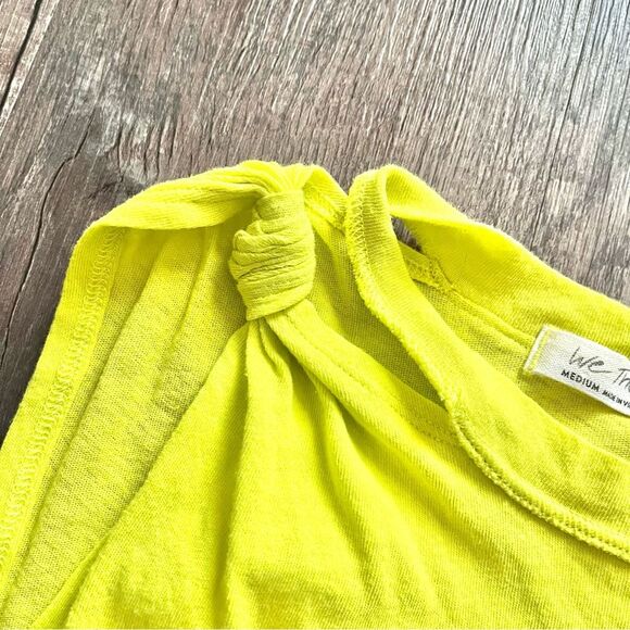 We The Free Yellow Muscle Tee Sleeveless with High Neckline Medium - Picture 3 of 5